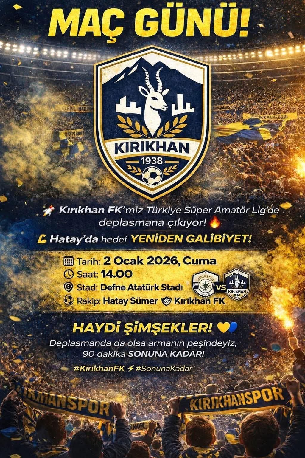 Hatay Sümer Spor - Kırıkhan FK Futbol Müsabakası